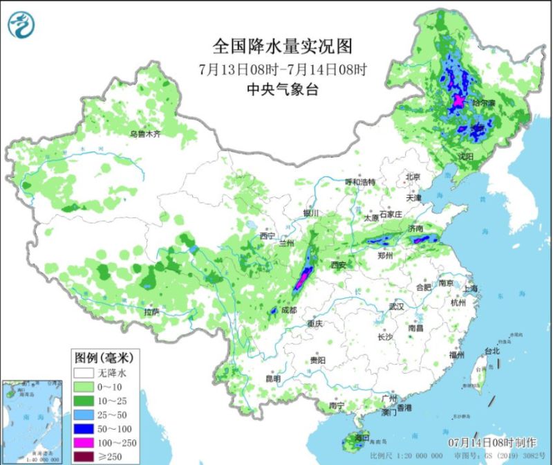 辽宁、吉林地区迎来降水，附全国降水预报